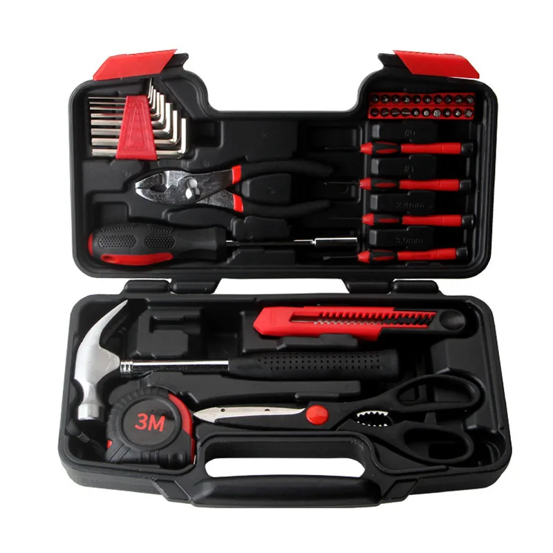 39pcs Household Tool Kit Box Multifunctional Hardware Tool Combination Box Carbon Steel Repair Tool Set Hand Tools
39pcs Household Tool Kit Box Multifunctional Hardware Tool Combination Box Carbon Steel Repair Tool Set Hand Tools