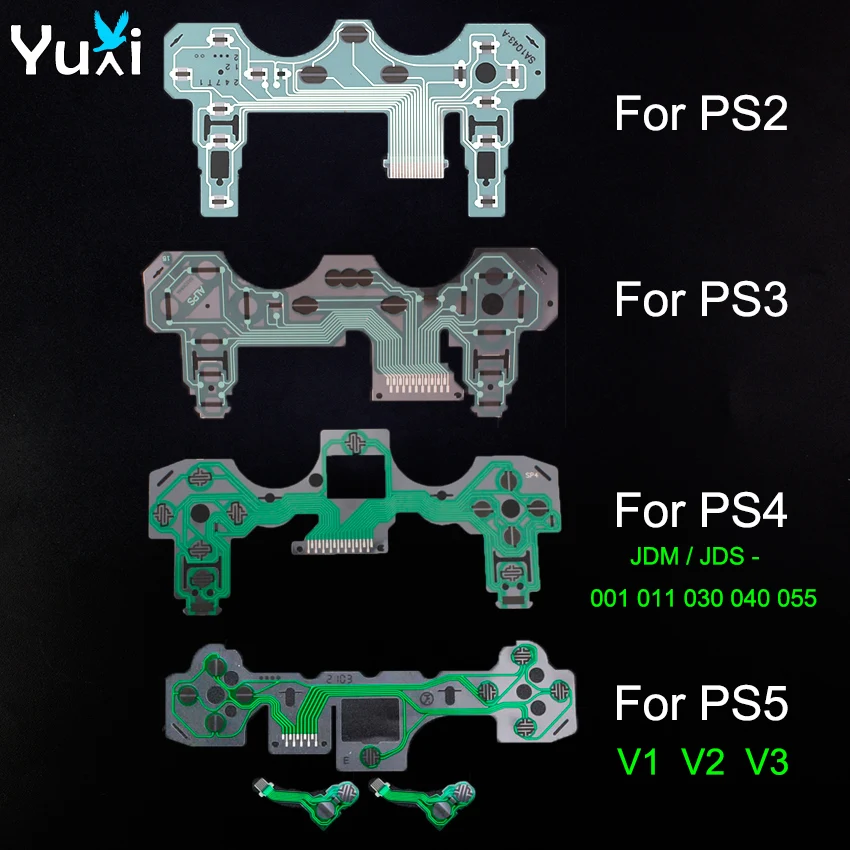 

YuXi For PS2 PS3 PS4 Pro Slim Controller Conductive Film Keypad Flex Cable PCB Buttons Ribbon Circuit Board For PS5 V1 V2 V3