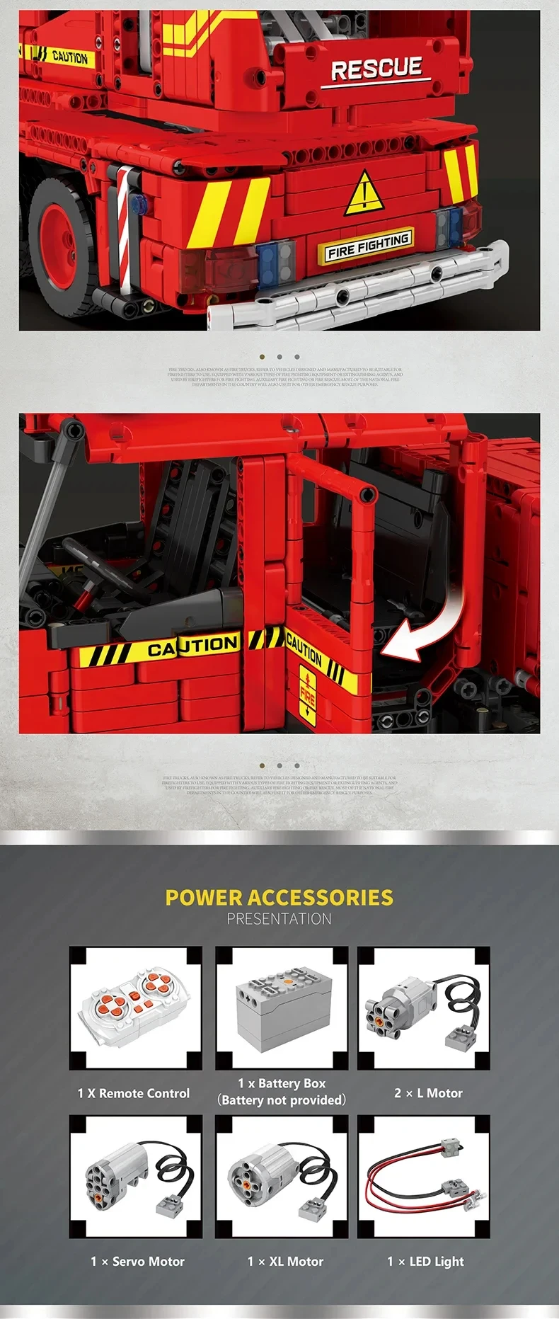 3266Pcs Fire Engineering Ladder Truck Building Blocks Remote Control Fire Rescue Car Model Bricks Set Toy For Kids Holiday Gifts 3266Pcs Fire Engineering Ladder Truck Building Blocks Remote Control Fire Rescue Car Model Bricks Set Toy For Kids Holiday Gifts