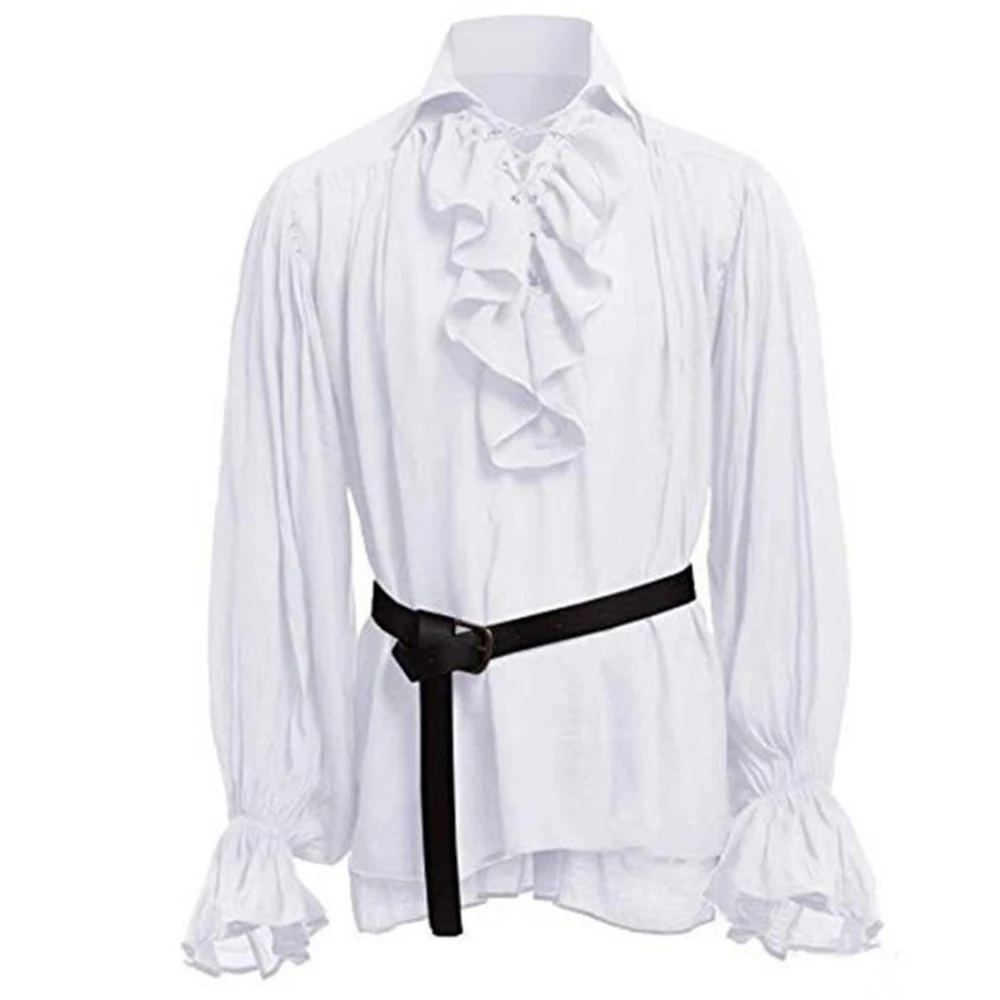 Retro Men's Gothic Shirt Top Victorian Medieval Ruffle Pirate Puff Sleeve Vintage inspired Fashionable Style Classic Look
Retro Men's Gothic Shirt Top Victorian Medieval Ruffle Pirate Puff Sleeve Vintage inspired Fashionable Style Classic Look