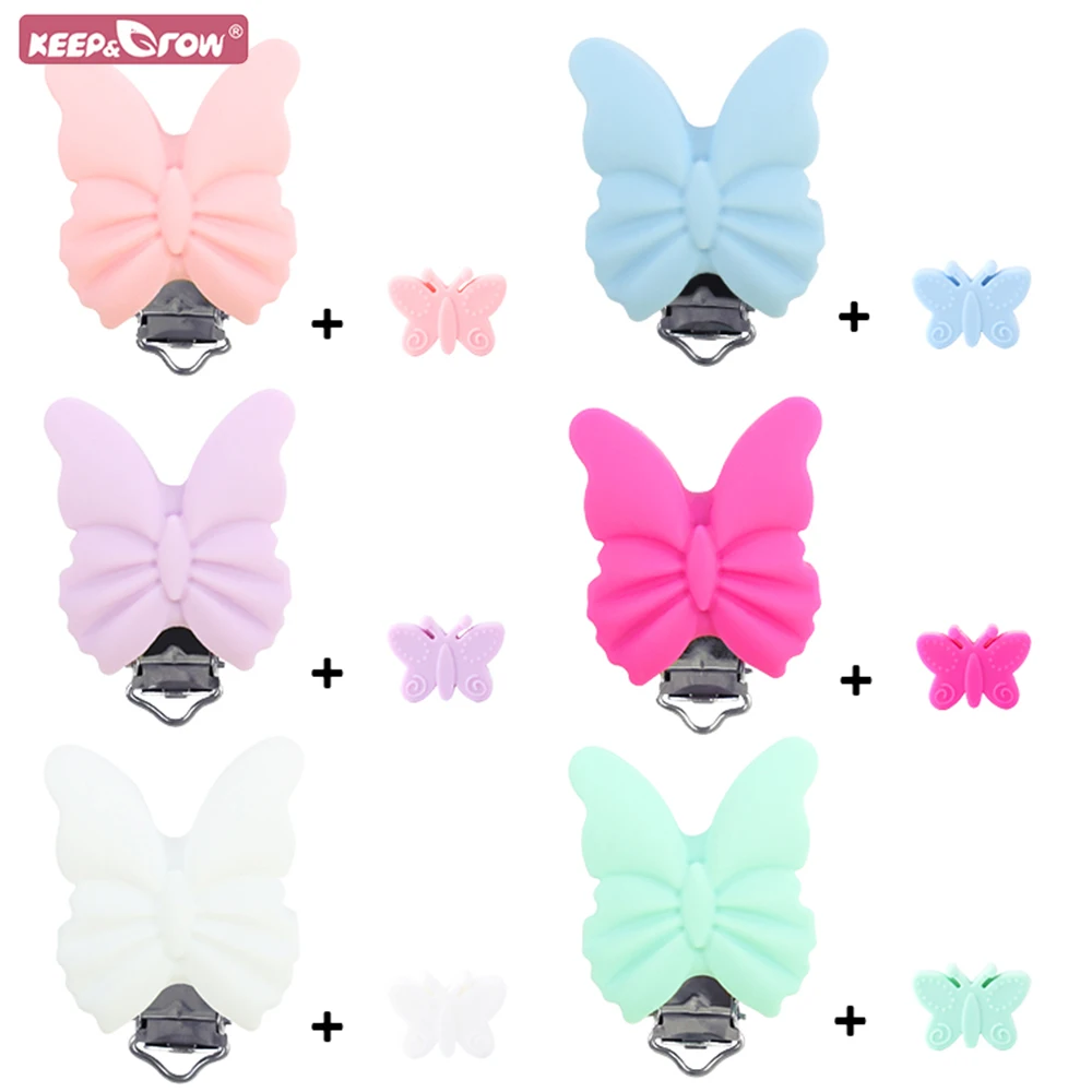 2pcs /Lot Silicone Teether Beads Clips Butterfly Animal Necklace Food Grade DIY Pacifier Chain Accessorie Baby Teething Teether
2pcs /Lot Silicone Teether Beads Clips Butterfly Animal Necklace Food Grade DIY Pacifier Chain Accessorie Baby Teething Teether