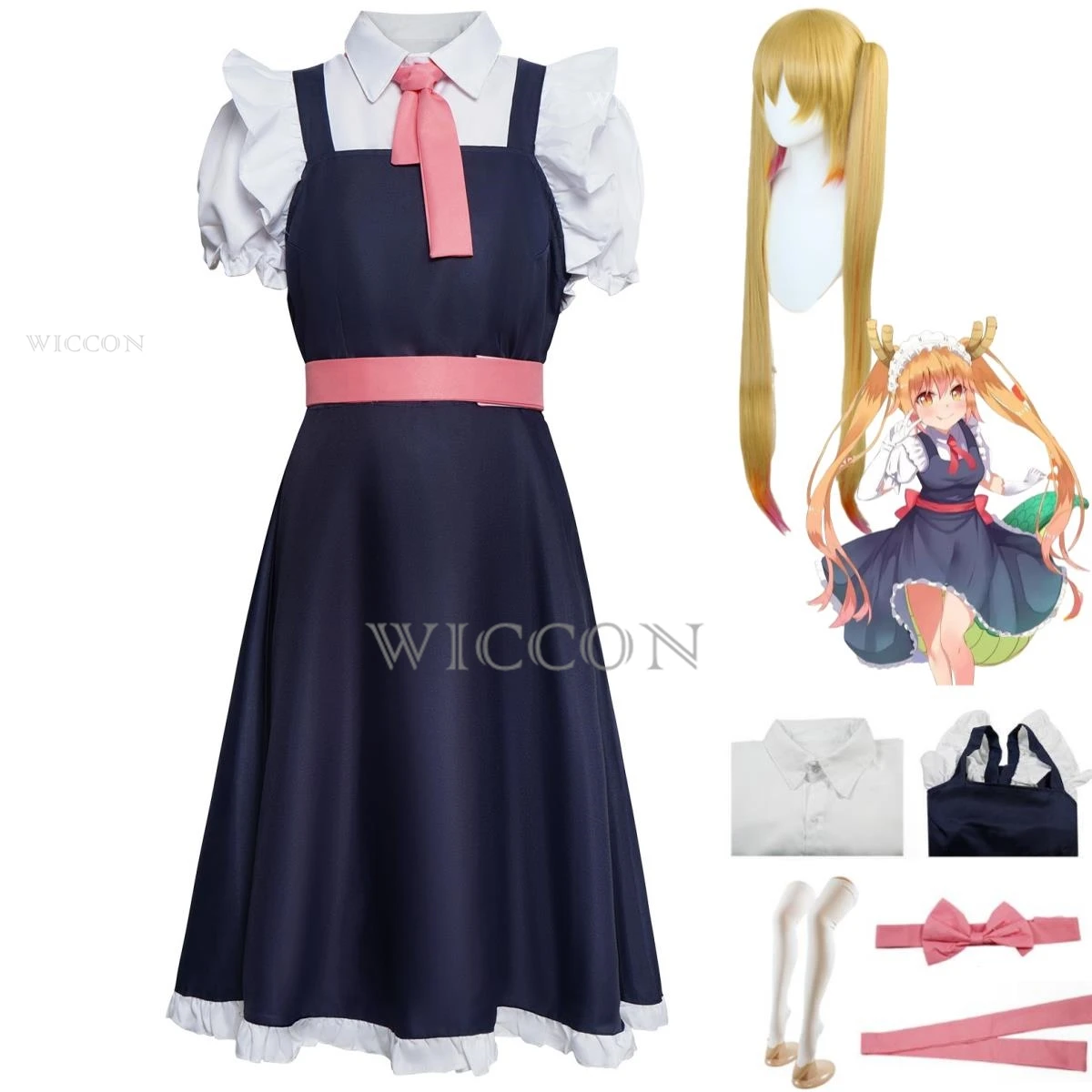 Костюм горничной из аниме «Miss Kobayashi's Dragon Maid Tohru» для косплея, парик, костюм горничной, камизол, Женская юбка, кавайный костюм на Хэллоуин и Рождество
Костюм горничной из аниме «Miss Kobayashi's Dragon Maid Tohru» для косплея, парик, костюм горничной, камизол, Женская юбка, кавайный костюм на Хэллоуин и Рождество