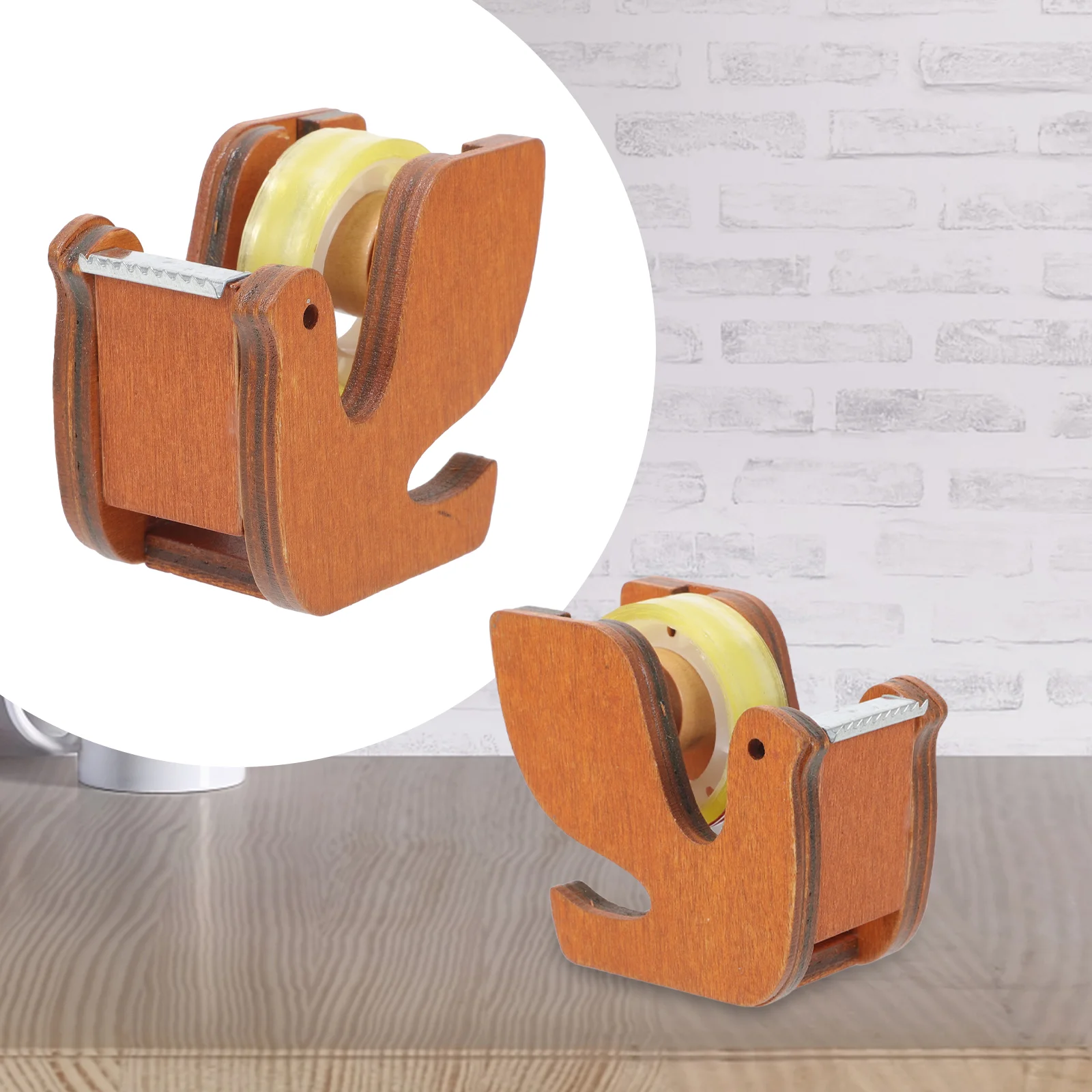 Tape Desktop Dispenser Wooden Office Supplies Portable Cutters Metal Holder Packing
Tape Desktop Dispenser Wooden Office Supplies Portable Cutters Metal Holder Packing