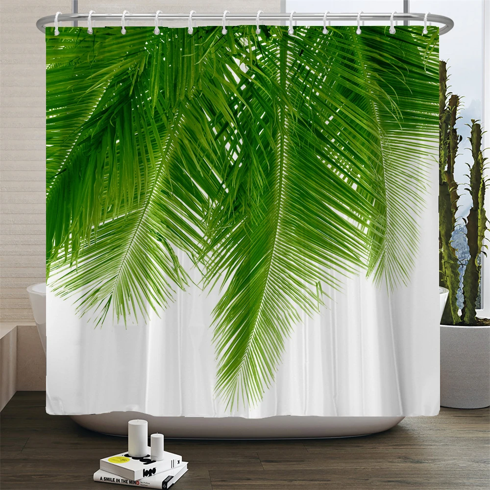 Green Plant leaves Palm leaf Shower Curtain Print Nordic style Waterproof Polyster Home Decor Bathroom Curtain with Hooks
Green Plant leaves Palm leaf Shower Curtain Print Nordic style Waterproof Polyster Home Decor Bathroom Curtain with Hooks