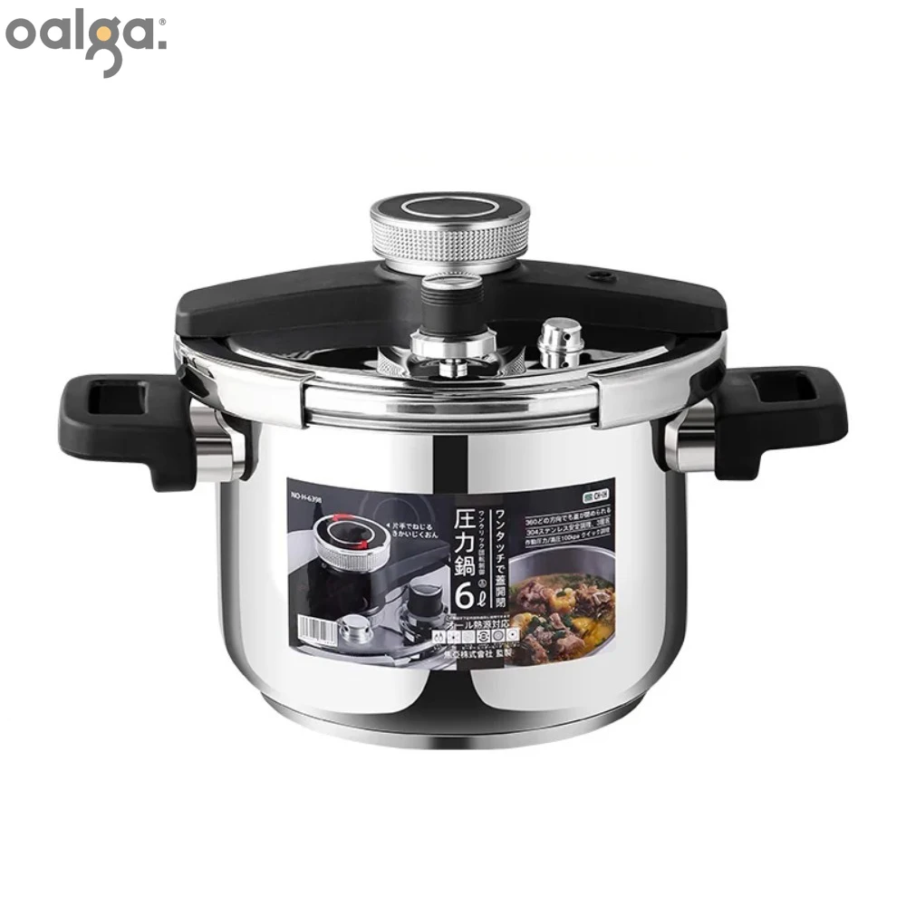 

304 Stainless Steel Pressure Cooker, 6L Household Explosion-proof, Gas Induction Cooker Universal 압력밥솥 قدر ضغط Rice Cookers