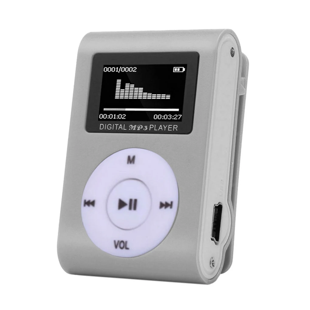 

Mini MP3 Player Portable Metal Clip Music Media Supporting SD TF Card 3.5mm Interface Micro Stereo Players Accessories