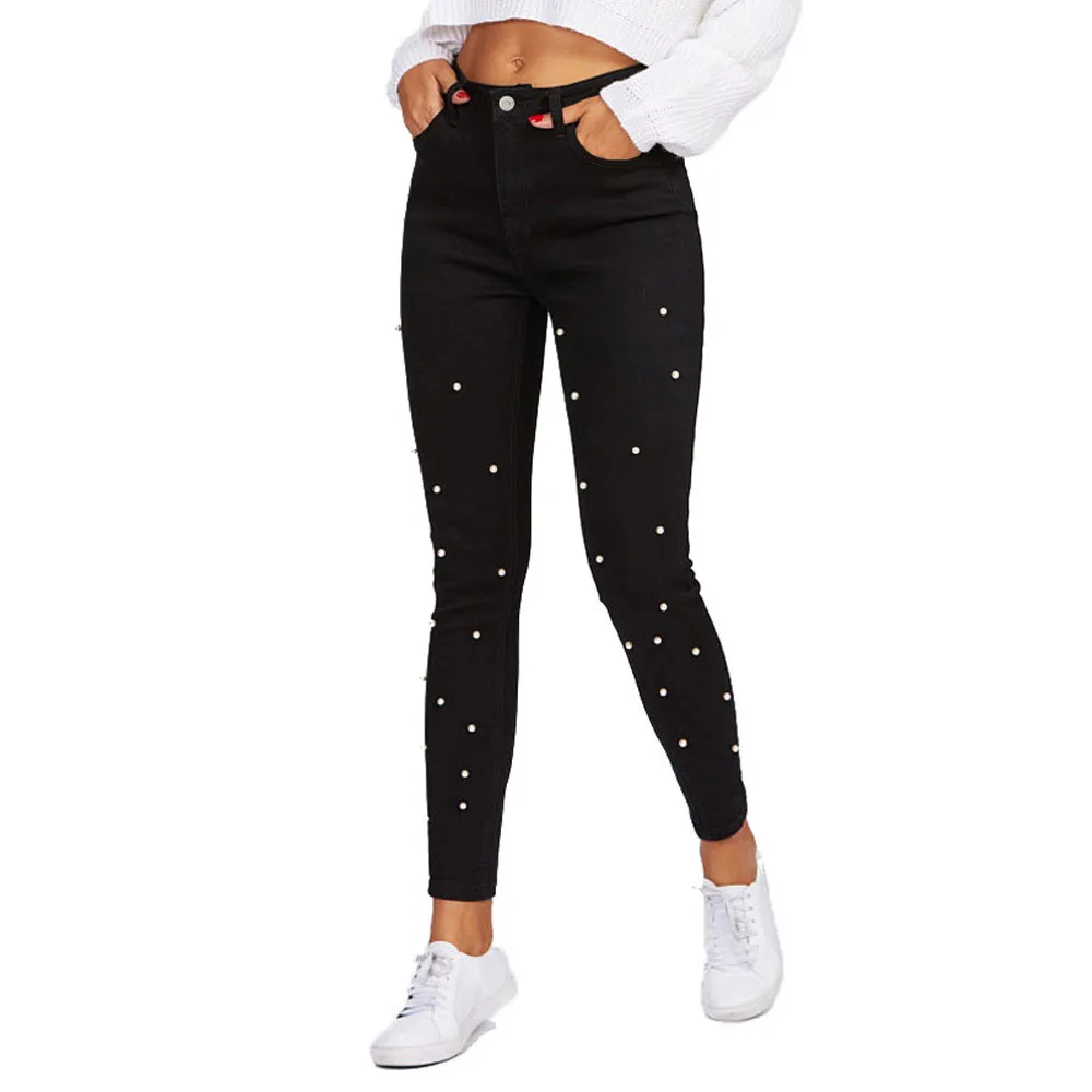 Beaded Denim Flare Jeans Women High Waist Elastic Skinny Jeans Trousers Ladies Casual Pencil Pants Black Jeans Women Jeans
Beaded Denim Flare Jeans Women High Waist Elastic Skinny Jeans Trousers Ladies Casual Pencil Pants Black Jeans Women Jeans