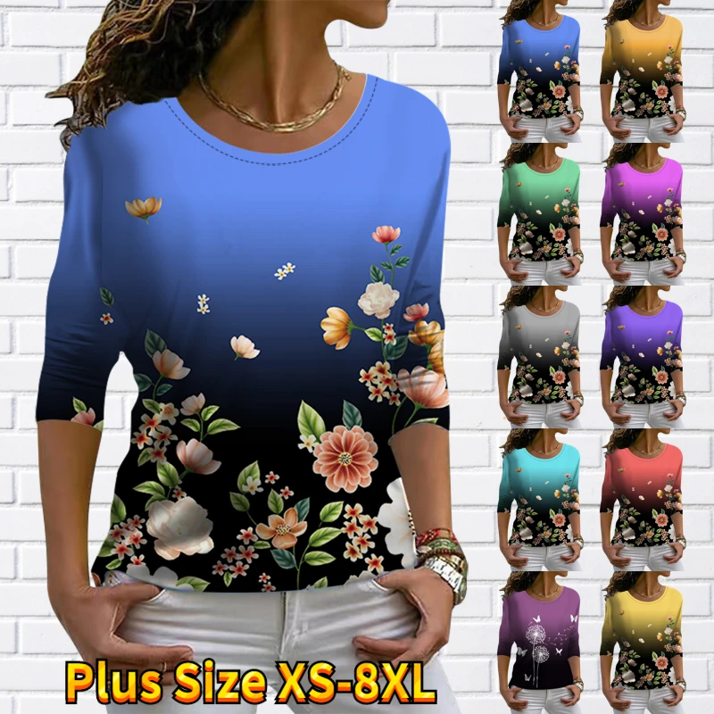 2022 Women Retro Round Neck Floral Print T-shirt Everyday Street Fashion Abstract Autumn Winter Elegant Pullover Tops Tee Shirt
2022 Women Retro Round Neck Floral Print T-shirt Everyday Street Fashion Abstract Autumn Winter Elegant Pullover Tops Tee Shirt