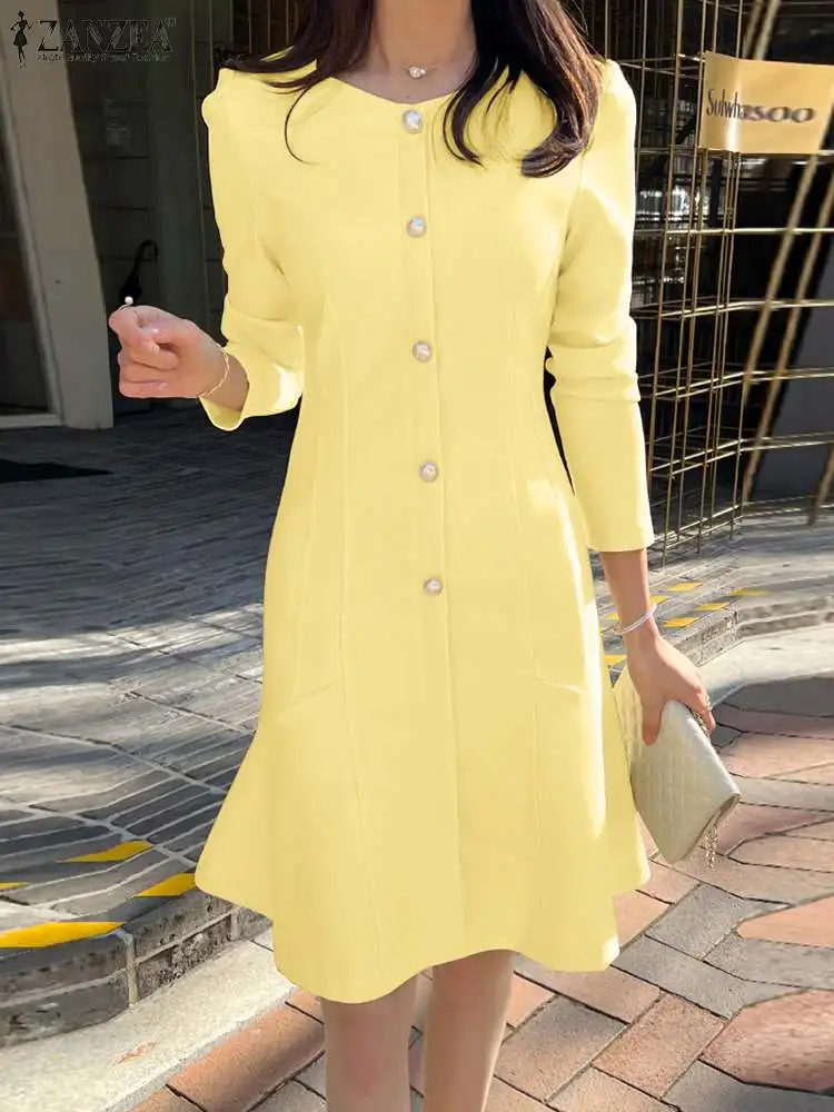 ZANZEA Fashion Round Neck Evening Robe Elegant Women Office Dress 2023 Autumn Korean Long Sleeve Solid Slim Fit Mermaid Vestidos
ZANZEA Fashion Round Neck Evening Robe Elegant Women Office Dress 2023 Autumn Korean Long Sleeve Solid Slim Fit Mermaid Vestidos
