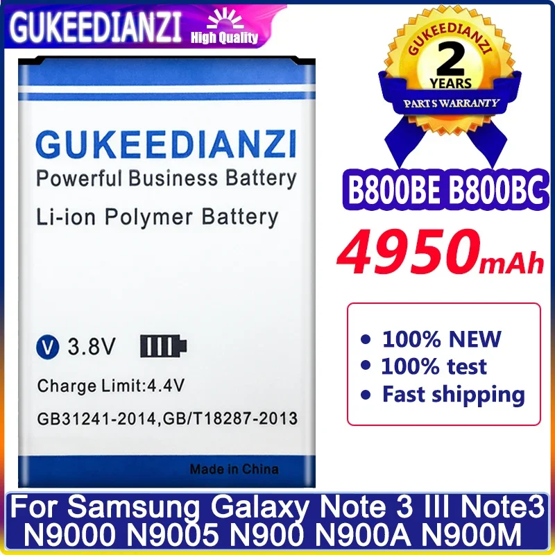 

B800BC B800BU B800BE Battery 4950mAh For Samsung Galaxy Note 3 N900 N9002 N9005 N9006 N9008 N9009 High Capacity Battery