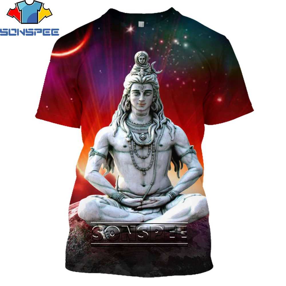 SONSPEE Hindu God Lord Shiva Men T Shirt 3D Print Anime Hip Hop Tees Fashion Lord Shiva T-Shirts Harajuku Short Sleeve Tops
SONSPEE Hindu God Lord Shiva Men T Shirt 3D Print Anime Hip Hop Tees Fashion Lord Shiva T-Shirts Harajuku Short Sleeve Tops