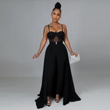 Fashion Lace Solid Color Halter Jumpsuit Summer Spring New Evening Prom Party Jumpsuit Nightclub Sexy Hot Costume
Fashion Lace Solid Color Halter Jumpsuit Summer Spring New Evening Prom Party Jumpsuit Nightclub Sexy Hot Costume