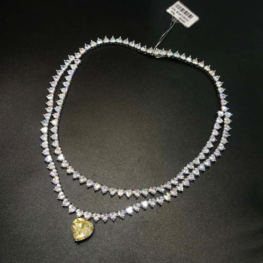 Luxury Necklace Sterling 925 Silver Created Moissanite Pendant for Women Party Wedding Choker Jewelry Gift 1 Mallzona Sccc54d58438244ccb8efba90babb496bu Luxury Necklace Sterling 925 Silver Created Moissanite Pendant for Women Party Wedding Choker Jewelry Gift Mallzona