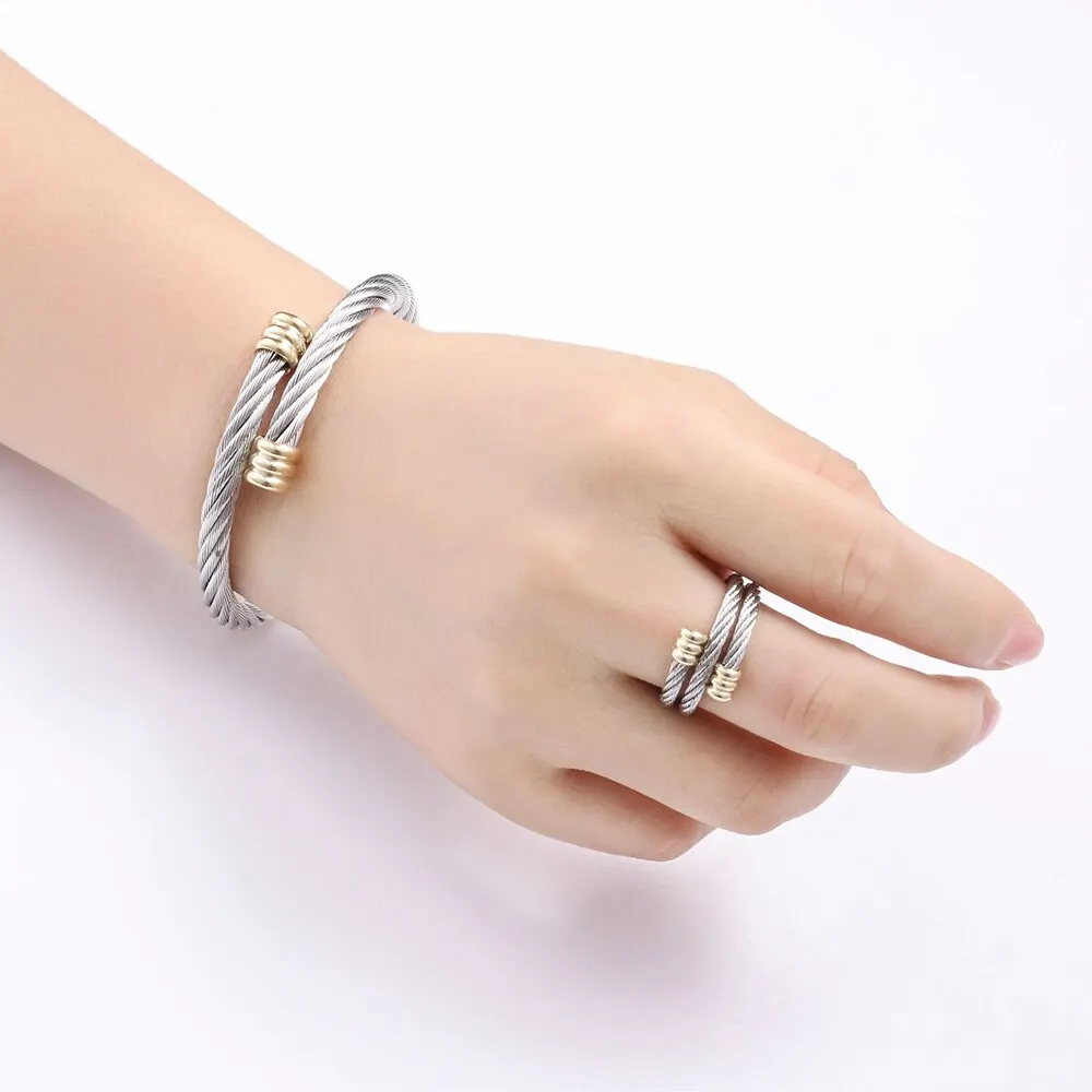 New Fashion Bangle Ring Set for Women Men Punk Stainless Steel Wrist Metal Bracelet No Fade Color Jewelry Accessories Gifts 3 Mallzona Sccc5b277db8e45f2a8f27c4fd913c920U New Fashion Bangle Ring Set for Women Men Punk Stainless Steel Wrist Metal Bracelet No Fade Color Jewelry Accessories Gifts Mallzona