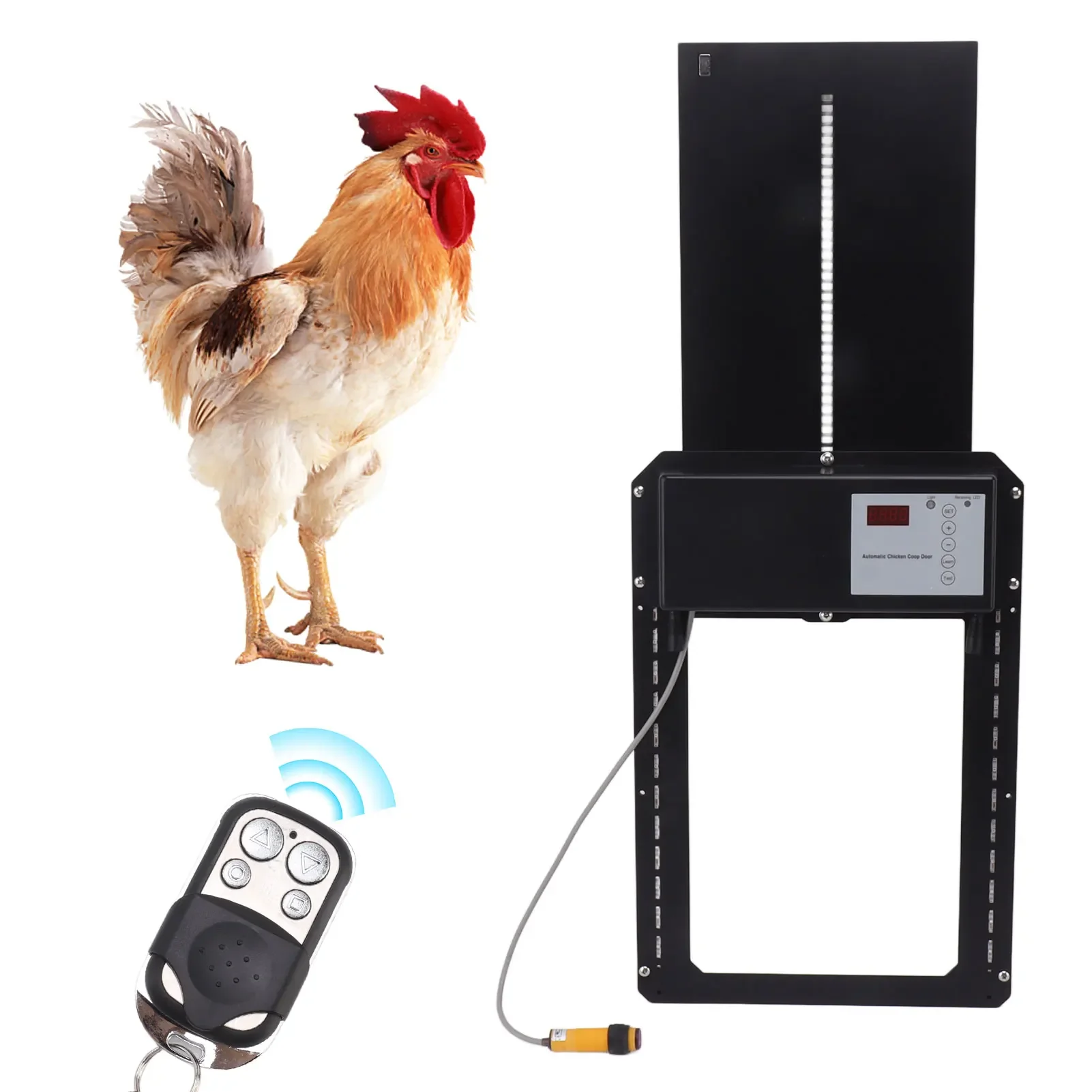 Automatic Chicken Coop Door Solar Powered Light Sensor Timer Anti Pinch Door Opener with Remote Control IP44 Waterproof for Farm
Automatic Chicken Coop Door Solar Powered Light Sensor Timer Anti Pinch Door Opener with Remote Control IP44 Waterproof for Farm