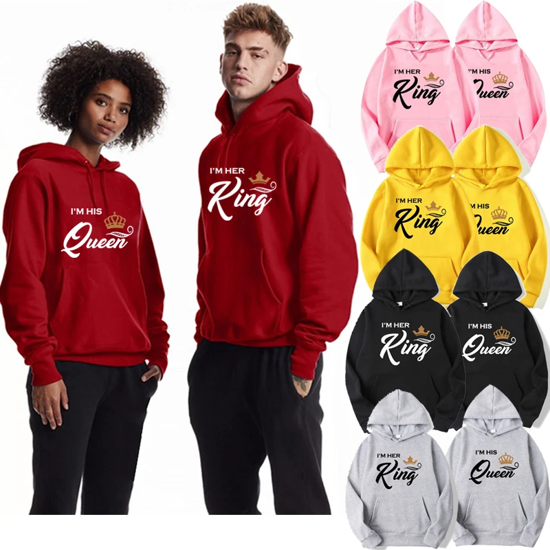 New Fashion King and Queen Printing Couple Matching His and Her Couple Outfit Hooded Sweatshirt Pullover Casual Hoodies
New Fashion King and Queen Printing Couple Matching His and Her Couple Outfit Hooded Sweatshirt Pullover Casual Hoodies