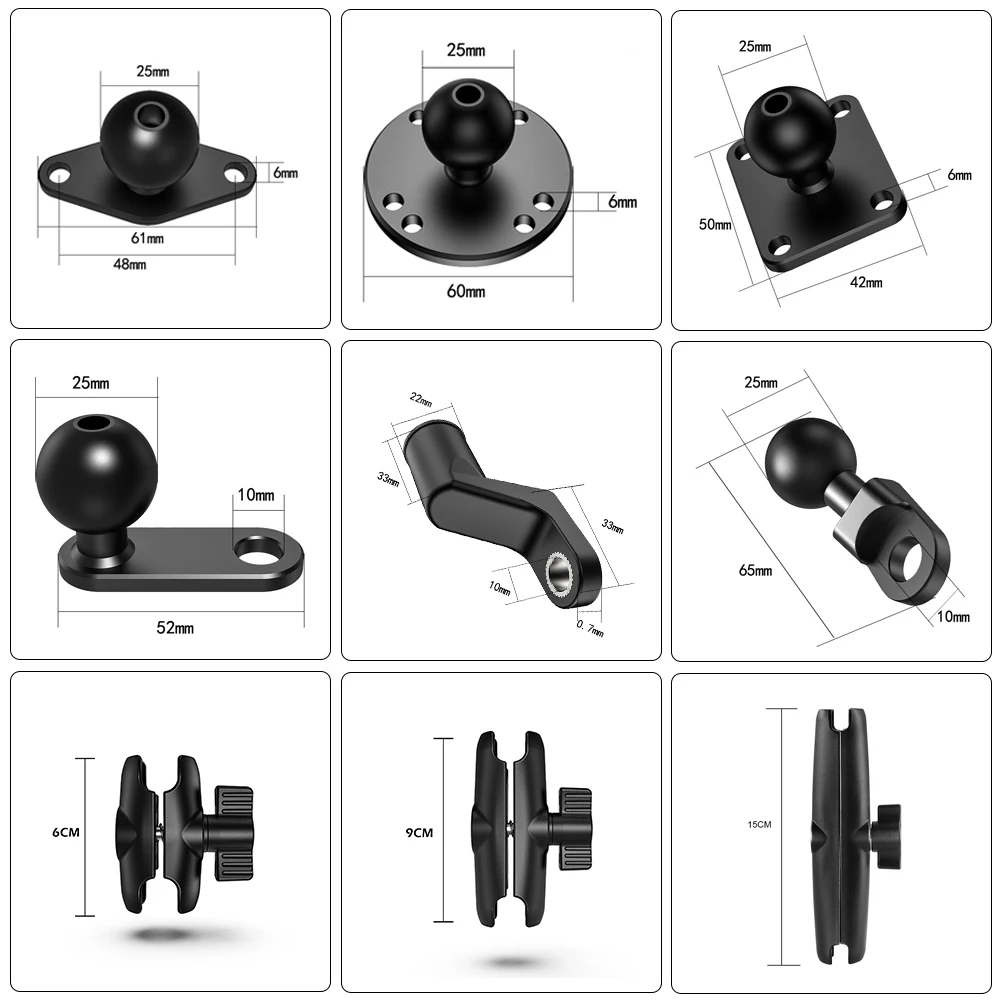 1 inch Ball Head Mount Adapter Double Socket Arm for 25mm Ball Head Holder Mount Clamp for Motorcycle Camera Extension Arm
1 inch Ball Head Mount Adapter Double Socket Arm for 25mm Ball Head Holder Mount Clamp for Motorcycle Camera Extension Arm