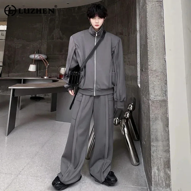 LUZHEN 2024 Spring Fashion Two-piece Sets Men's High Street Baggy Straight Pants Solid Color Outerwear Trendy New Clothes D4c476
LUZHEN 2024 Spring Fashion Two-piece Sets Men's High Street Baggy Straight Pants Solid Color Outerwear Trendy New Clothes D4c476