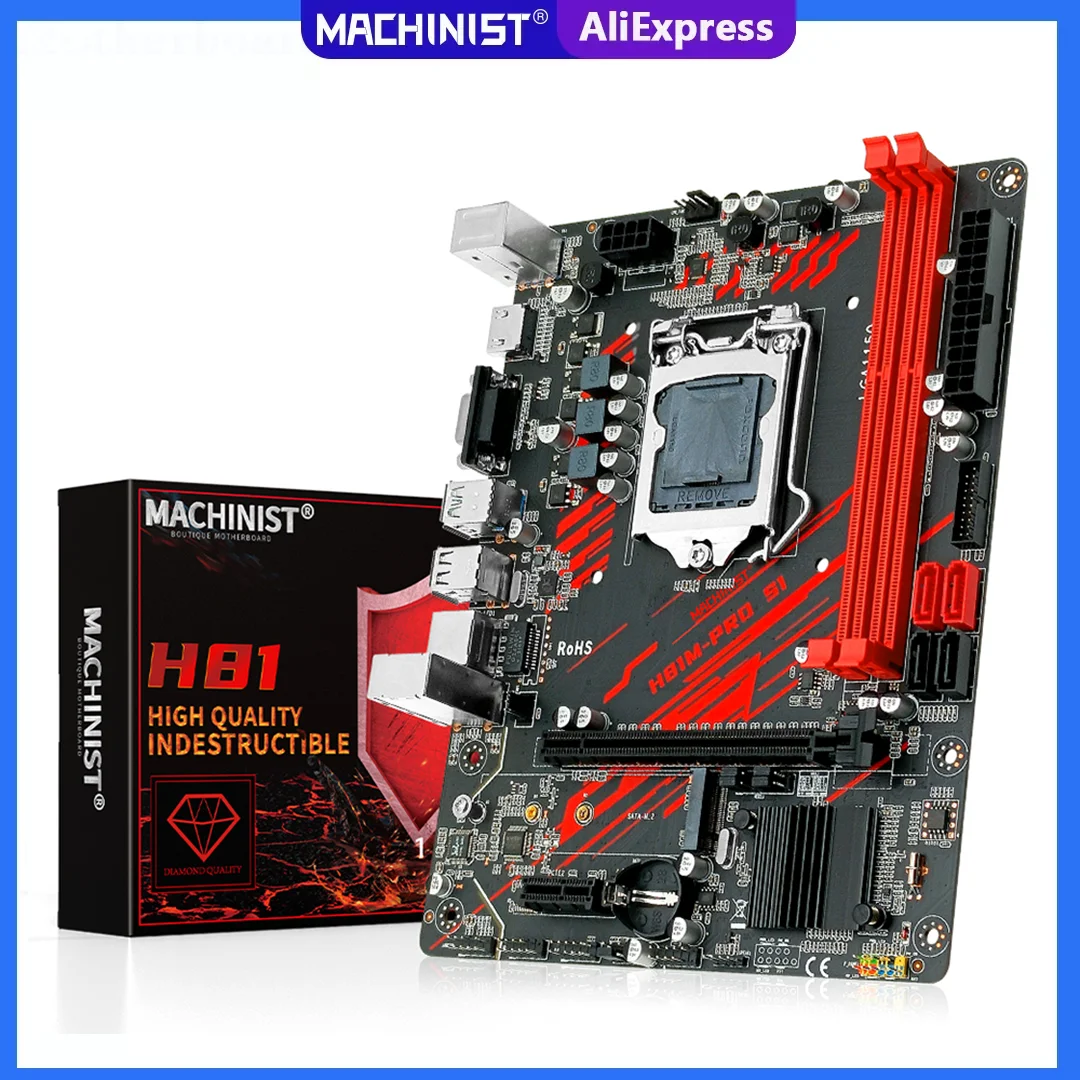 MACHINIST H81 материнская плата LGA 1150 поддержка Xeon E3 V3 v4 процессор Core i3 i5 i7 DDR3 ОЗУ HDMI Nvme M.2
