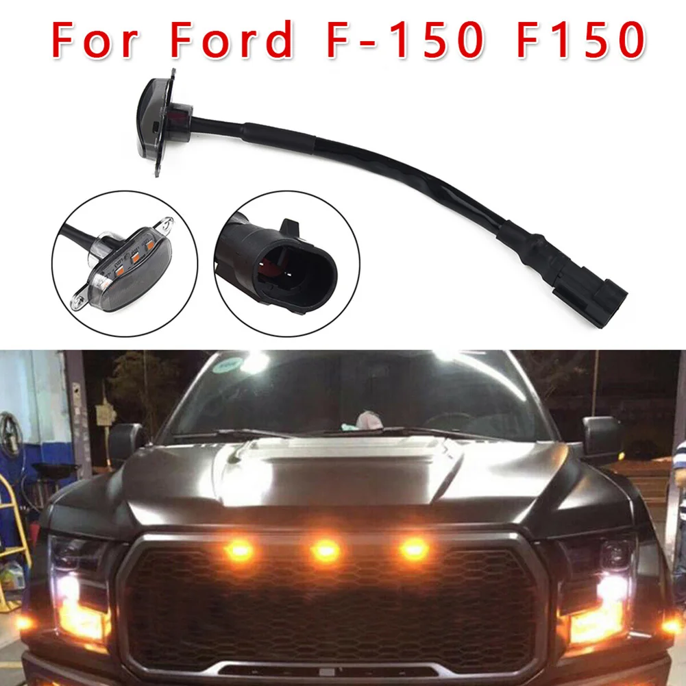 

Sale Front Grille Grill LED Light Smoke Raptor Style Lamp Amber For Ford F-150 F150 2010 2011 2012 2013 2014 2015