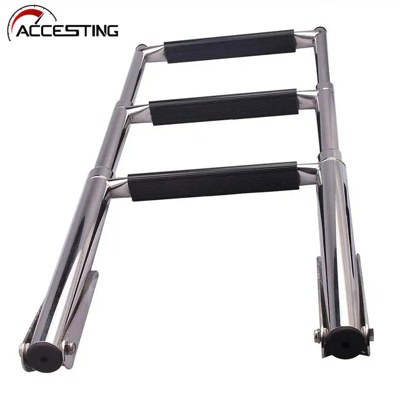 3 Step Stainless Steel Polished Steel Telescoping Ladder Swim Step 3 Step Ladders for Marine Boat Yacht Swimming Pool
3 Step Stainless Steel Polished Steel Telescoping Ladder Swim Step 3 Step Ladders for Marine Boat Yacht Swimming Pool