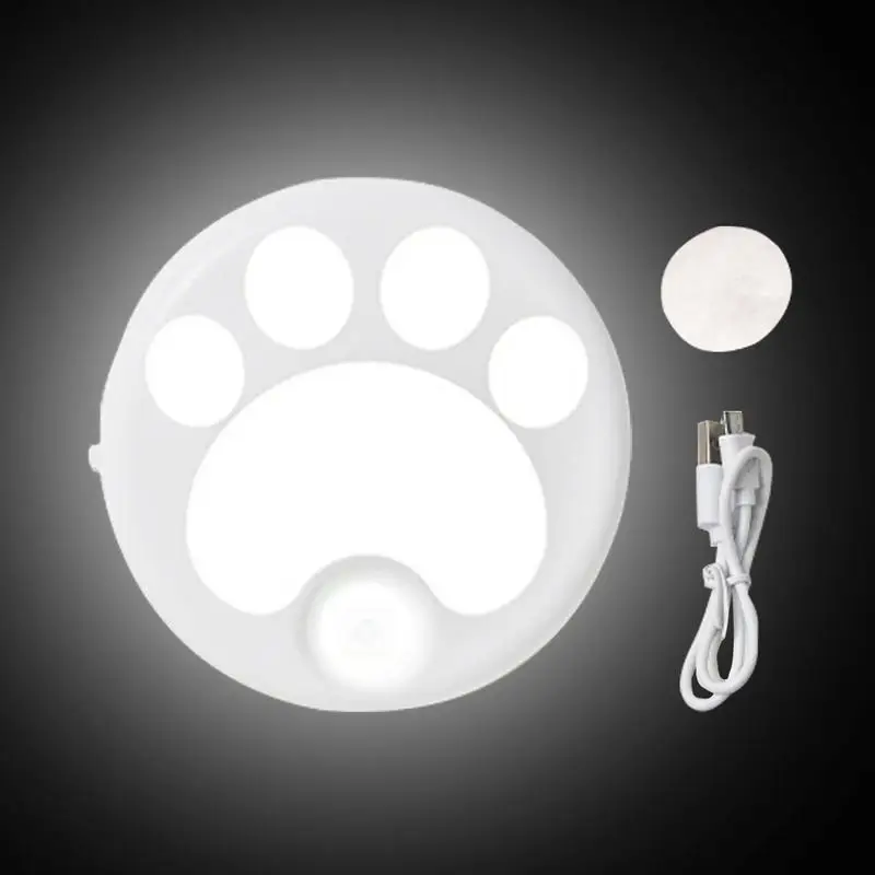 USB Rechargeable Cat's Paw Motion Sensor Night Light LED Sensor Light Rechargeable Cat's Paw Pattern with Magnet Suction
USB Rechargeable Cat's Paw Motion Sensor Night Light LED Sensor Light Rechargeable Cat's Paw Pattern with Magnet Suction