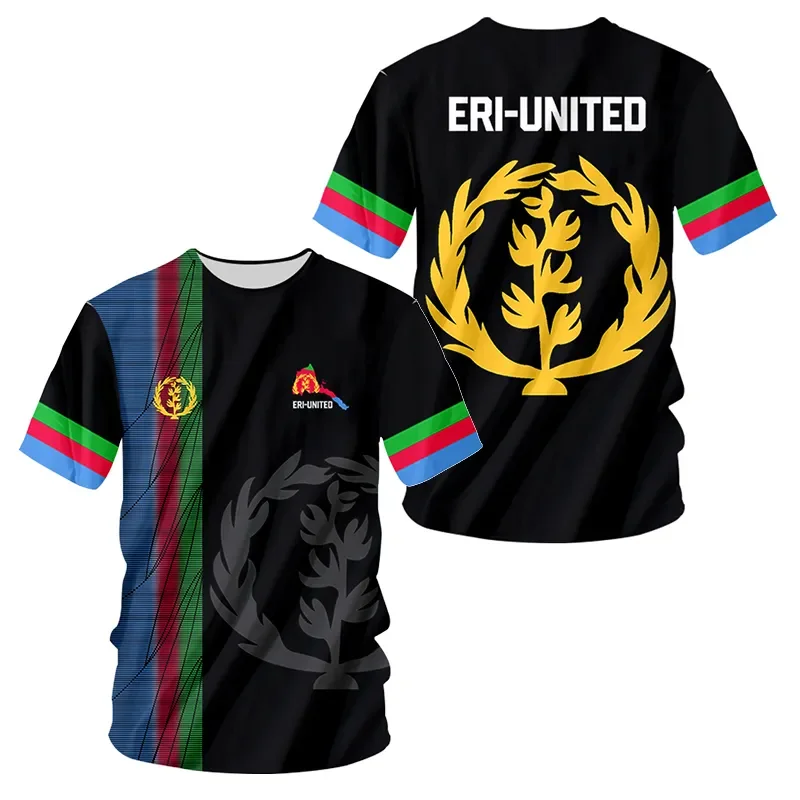 African Men's Printed Box 3D Flag Bearer Eritrea Printed T-shirt Sports Fitness Men's and Women's Fashion T-shirt Round Neck Top
African Men's Printed Box 3D Flag Bearer Eritrea Printed T-shirt Sports Fitness Men's and Women's Fashion T-shirt Round Neck Top