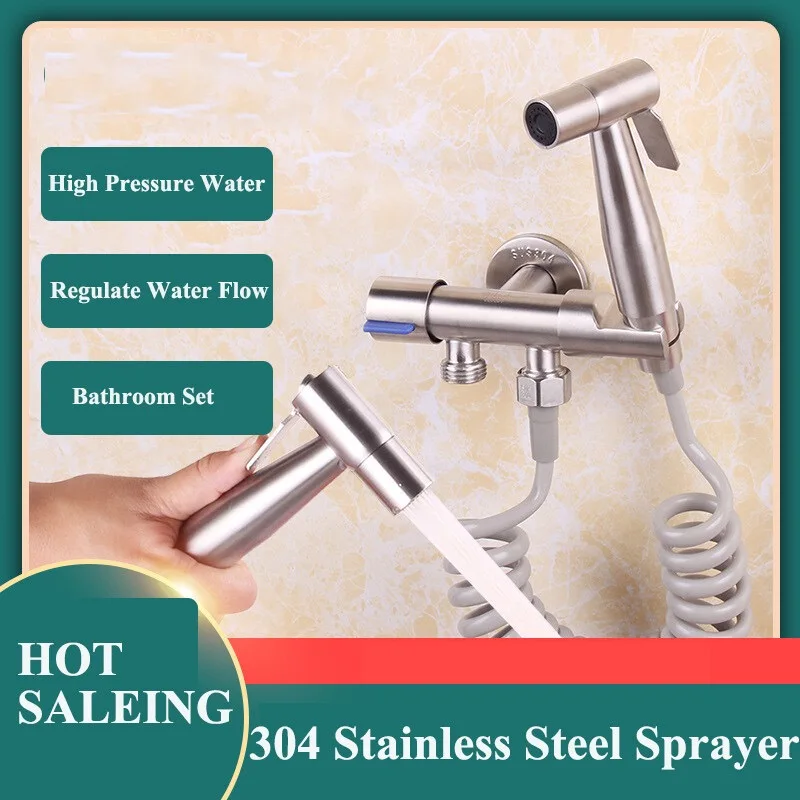 304 Stainless Steel Toilet Bidet Sprayer Bathroom Handheld Shower Set High Pressure Water Spray Bidet Set
304 Stainless Steel Toilet Bidet Sprayer Bathroom Handheld Shower Set High Pressure Water Spray Bidet Set