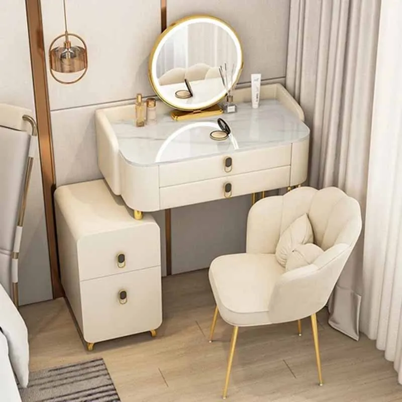 Luxury Storage Dressing Table Nordic Makeup Fashion White Dresser Comfortable Bedroom Tocador De Maquillaje Home Decoration
Luxury Storage Dressing Table Nordic Makeup Fashion White Dresser Comfortable Bedroom Tocador De Maquillaje Home Decoration
