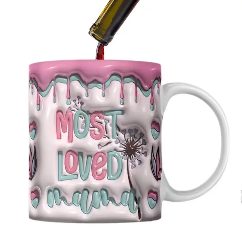 

Mama Coffee Mug Mama Mugs For Women Mothers Day Coffee Cup 3D Ceramic Double Side Printed For Mom Mothers Day Birthday