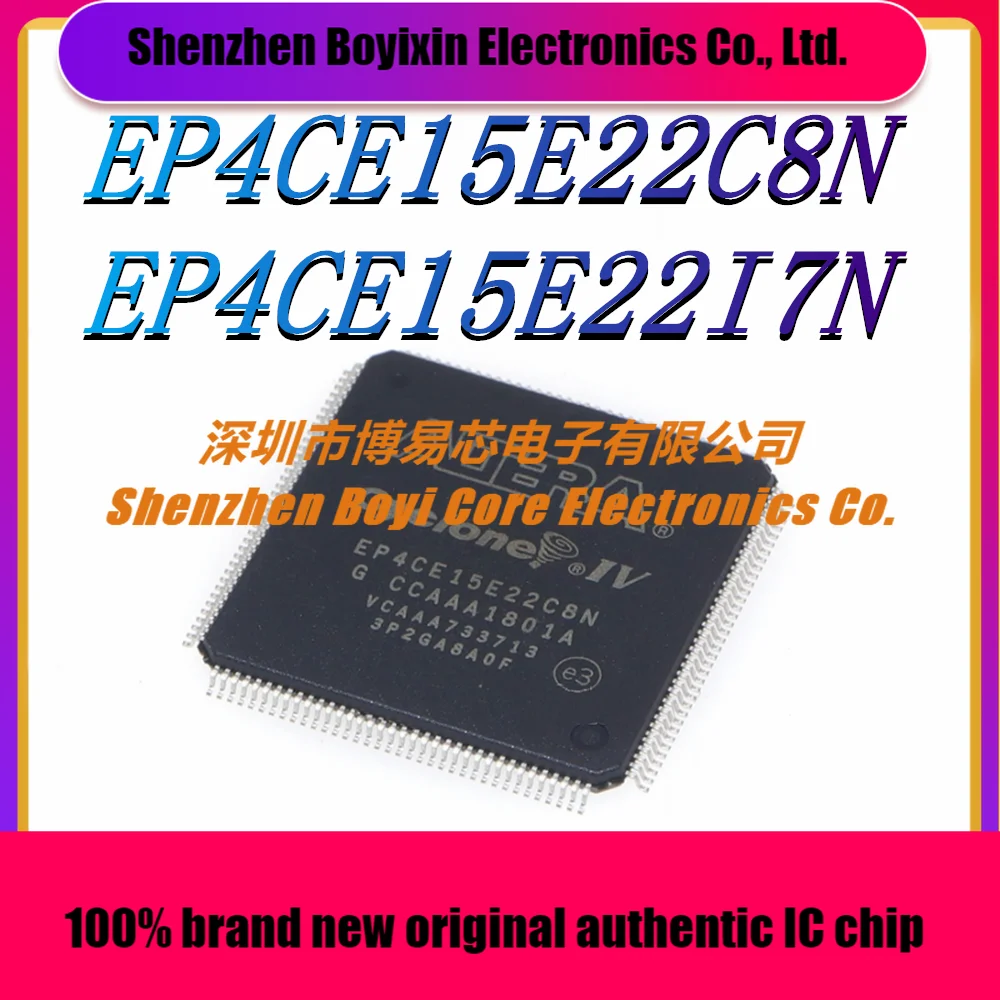 

EP4CE15E22C8N EP4CE15E22I7N Package: FBGA-169 Brand New Original Genuine Programmable Logic Device (CPLD/FPGA) IC Chip