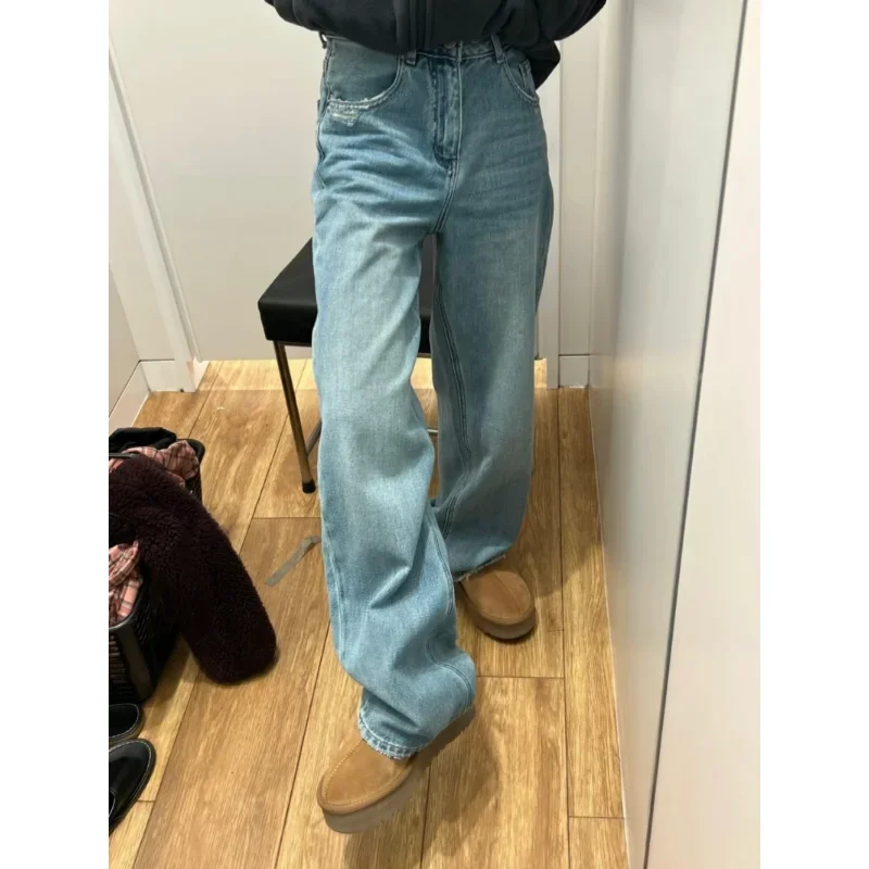 Fashion New FWide Leg Jeans for Women Blue Green High Waisted Denim Pants Streetwear Female Trousers Y2k Baggy Jeans
Fashion New FWide Leg Jeans for Women Blue Green High Waisted Denim Pants Streetwear Female Trousers Y2k Baggy Jeans