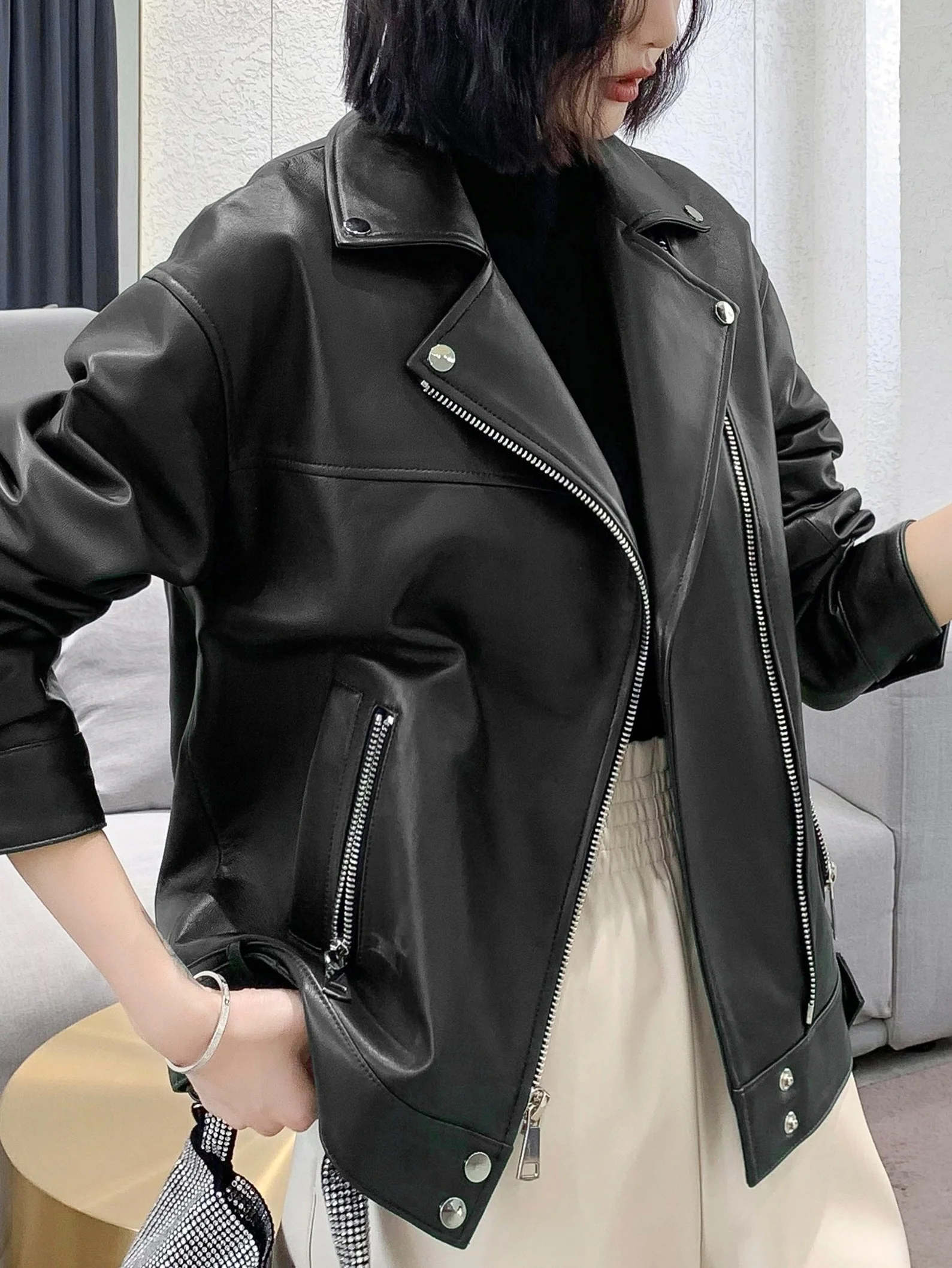 2023Hot Sale Real Leather Jackets Women Spring AutumnGenuine Sheepskin Leather Coat Female Motorcycle Woman Jacket Cuero G
2023Hot Sale Real Leather Jackets Women Spring AutumnGenuine Sheepskin Leather Coat Female Motorcycle Woman Jacket Cuero G