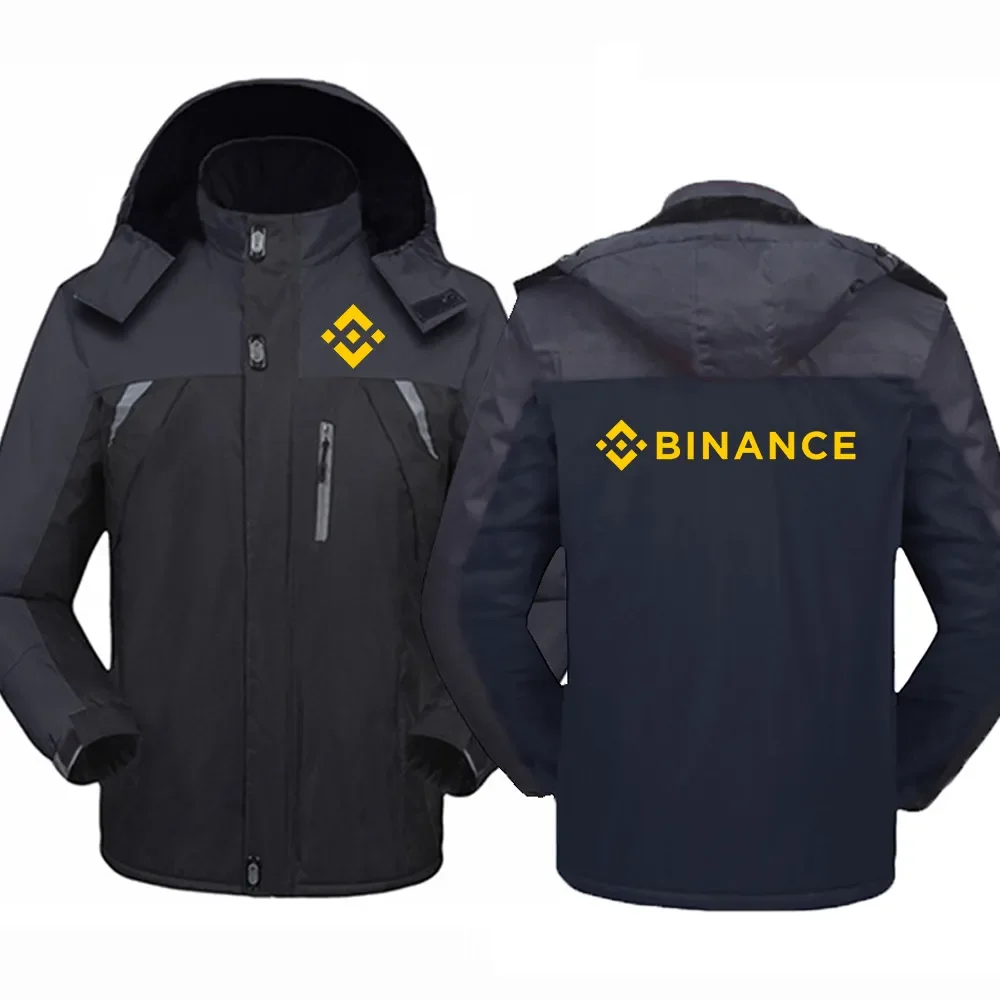 

Binance Crypto 2023 Men's New Winter Printed Thicken Windbreaker Coats Waterproof Keep Warm Cold-Proof Comfortable Jackets Tops