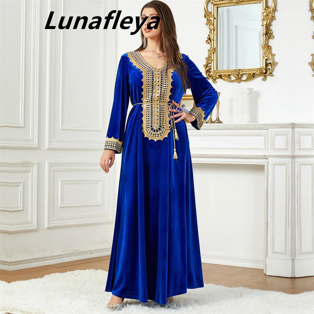 LUNAFLEYA Elegant Muslim Formal Dress V-Neck Long Sleeves Party Dress Evening Dress Floor-Length Prom Dress Saudi Arabia 2024
LUNAFLEYA Elegant Muslim Formal Dress V-Neck Long Sleeves Party Dress Evening Dress Floor-Length Prom Dress Saudi Arabia 2024