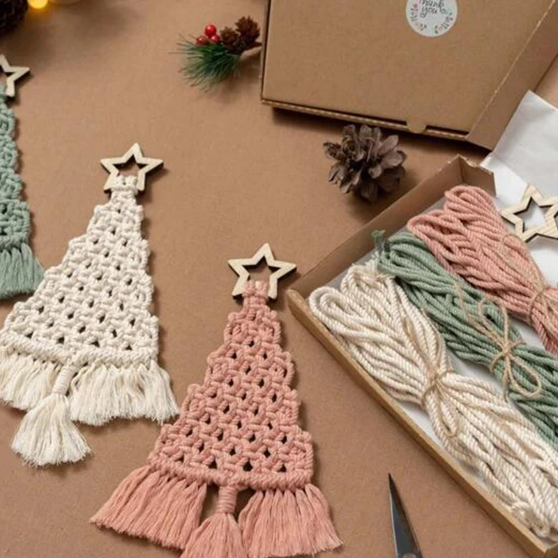 DIY Macrame Christmas Tree Kit - Handmade Holiday Craft Set 5 Scce112b9eb5e486c933a084ce95c2226l