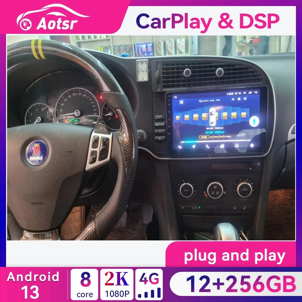 9 inch Screen For SAAB 9-3 93 2005-2008 Android 13.0 Car GPS Navigation Multimedia Player Head Unit Video Radio Carpay DSP Unit
9 inch Screen For SAAB 9-3 93 2005-2008 Android 13.0 Car GPS Navigation Multimedia Player Head Unit Video Radio Carpay DSP Unit