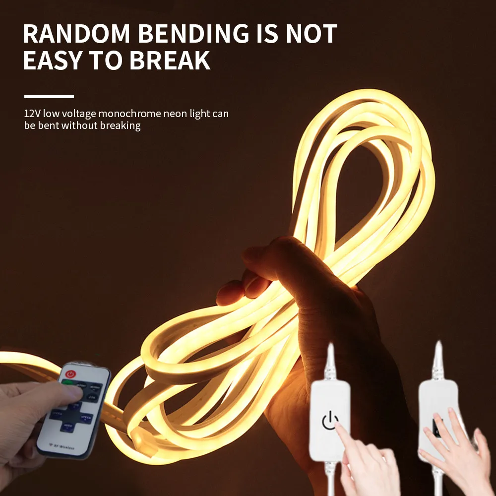 Dimmable Neon Light Sign SMD 2835 LED Strip 120leds/m 12V Touch Dimming Tube Lamp Hand Sweeping Home Christmas Party Decoration
Dimmable Neon Light Sign SMD 2835 LED Strip 120leds/m 12V Touch Dimming Tube Lamp Hand Sweeping Home Christmas Party Decoration
