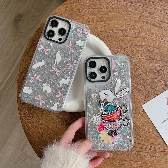 Rabbit Bowknot Transparent Border Silver Quicksand Phone Case Cover for iPhone 12 13 14 15 Pro Max Case for IPhone 15 Pro
Rabbit Bowknot Transparent Border Silver Quicksand Phone Case Cover for iPhone 12 13 14 15 Pro Max Case for IPhone 15 Pro