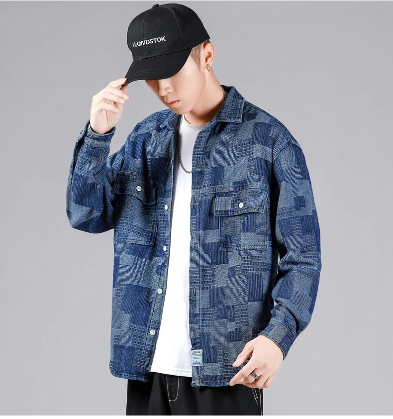 Personality Jacquard Men's Denim Shirt New Fashion Oversized Hip-hop Print Splicing Jeans Shirt Male Streetwear Plus Size 5XL 2 Mallzona Scce3ac6e0d2b488e87cd70f1df7432e97 Personality Jacquard Men's Denim Shirt New Fashion Oversized Hip-hop Print Splicing Jeans Shirt Male Streetwear Plus Size 5XL Mallzona