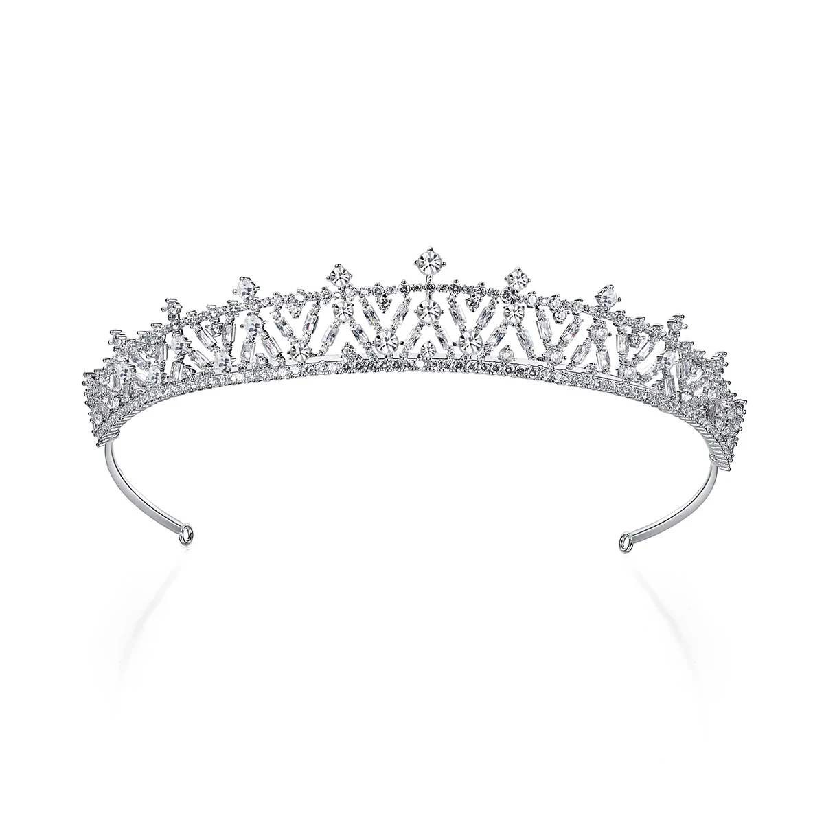 

Cubic Zirconia Tiara for Wedding,Crystal Bridal Headpiece Diadem for Girl,Prom, Gatherings Hair Accessories
