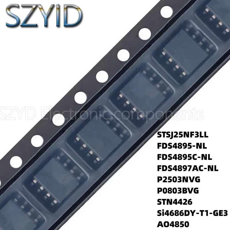 100 шт. SOP8 STSJ25NF3LL FDS4895-NL FDS4895C-NL P2503NVG P0803BVG STN4426 FDS4897AC-NL AO4850 
100 шт. SOP8 STSJ25NF3LL FDS4895-NL FDS4895C-NL P2503NVG P0803BVG STN4426 FDS4897AC-NL AO4850