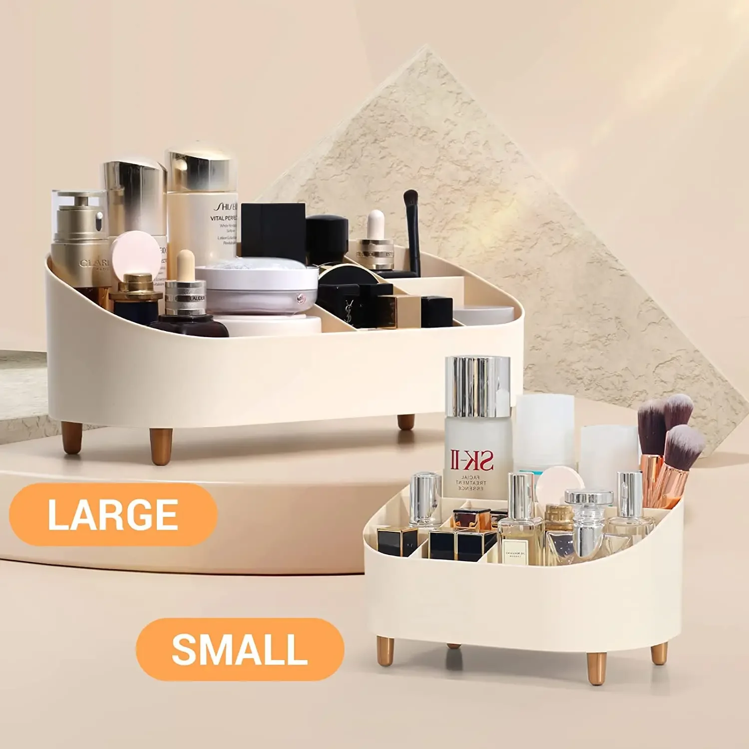 Makeup Organizer Beauty Cosmetic Brush Skincare Stand Holder for Girls Bathroom Counter Storage
Makeup Organizer Beauty Cosmetic Brush Skincare Stand Holder for Girls Bathroom Counter Storage