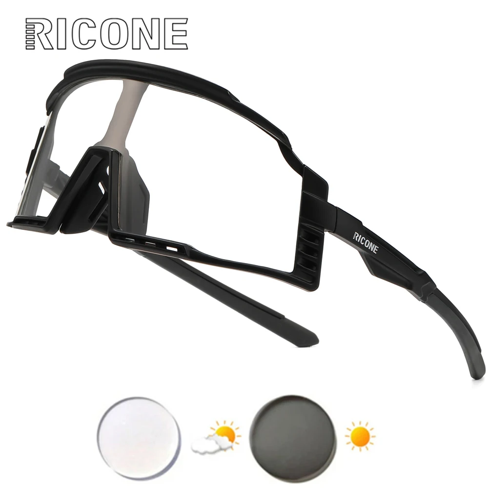 

RICONE Photochromic Sunglasses Glasses Outdoor Cycling Men Women Sport Fishing Eyewear Goggles Bicycle Eyeglasses