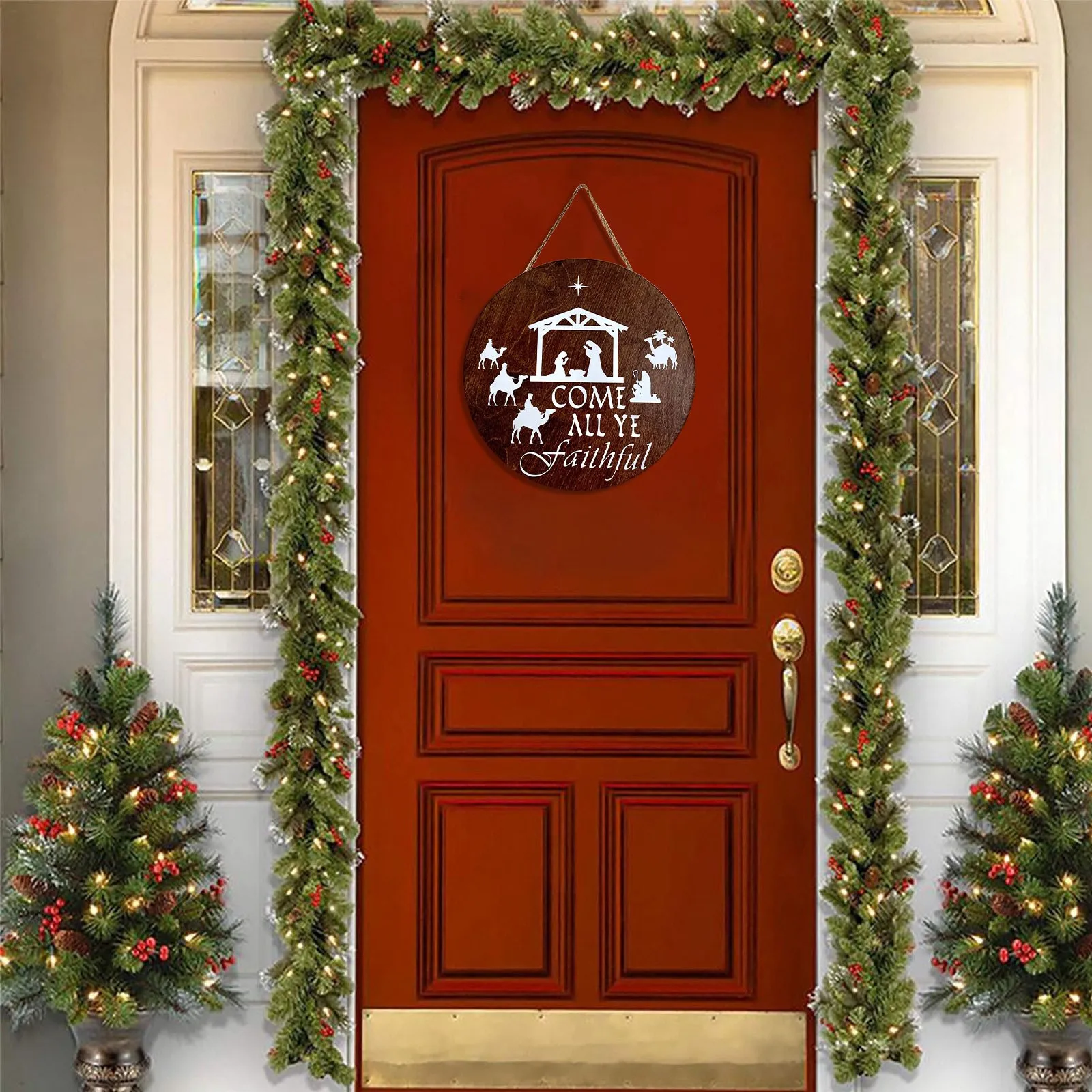 Welcome Sign Round Wooden Hanger Doorplate Decorative Sign Home Wall Decoration Hanger Woodblock Painting Doorplate Christmas
Welcome Sign Round Wooden Hanger Doorplate Decorative Sign Home Wall Decoration Hanger Woodblock Painting Doorplate Christmas