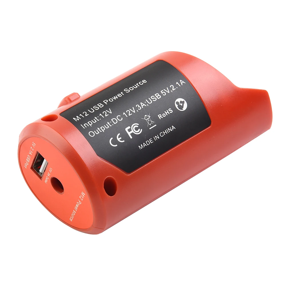 Portable Battery Adapter USB Device Charger With DC USB Port For Milwaukee 12V Lithium Battery Charge For Phone
Portable Battery Adapter USB Device Charger With DC USB Port For Milwaukee 12V Lithium Battery Charge For Phone