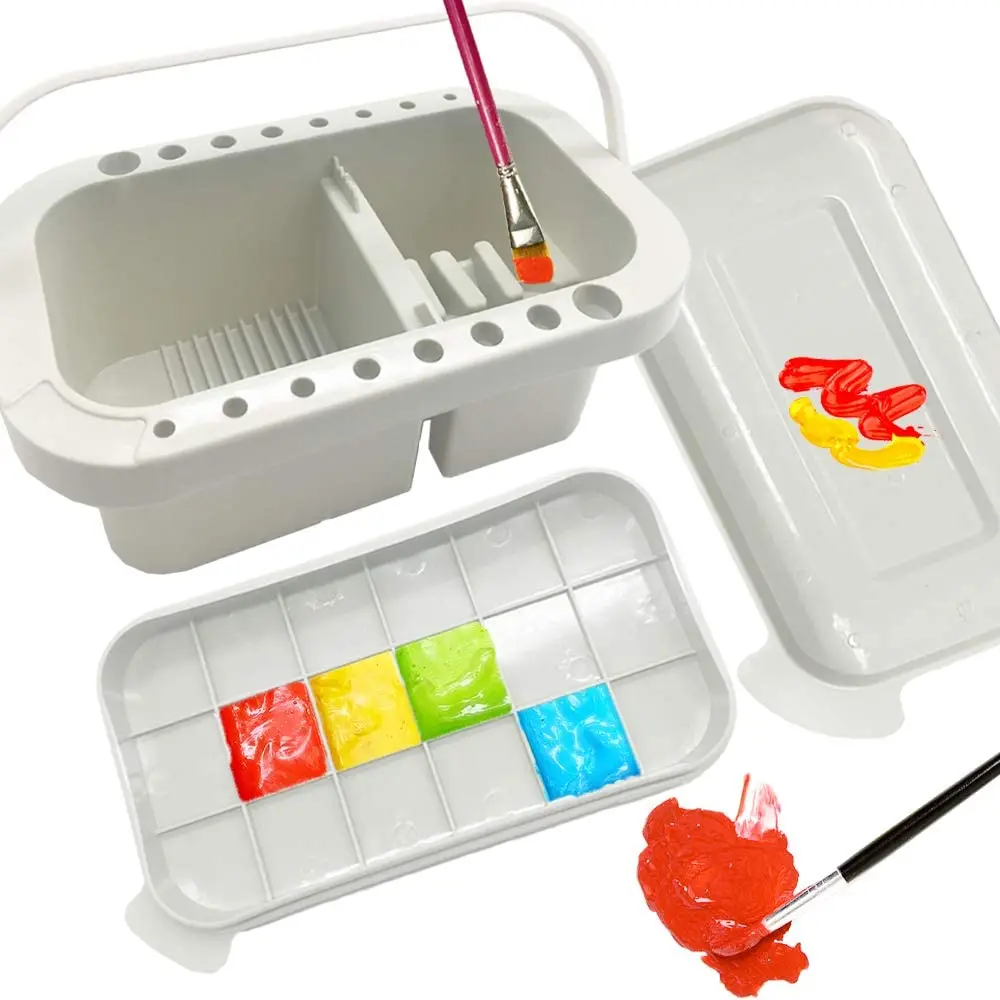 Multifunction Paint Brush Cleaner Paint Brush Holder Organizers with Palette Brush Art Supplies Brush Washing Bucket Tool
Multifunction Paint Brush Cleaner Paint Brush Holder Organizers with Palette Brush Art Supplies Brush Washing Bucket Tool