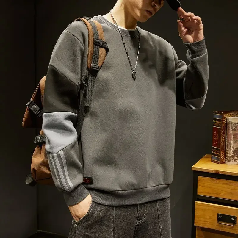 Мужская одежда, черный безразмерный Мужской флисовый Топ без капюшона, пуловер с соединением, футболка с круглым вырезом, новинка и зима
Мужская одежда, черный безразмерный Мужской флисовый Топ без капюшона, пуловер с соединением, футболка с круглым вырезом, новинка и зима