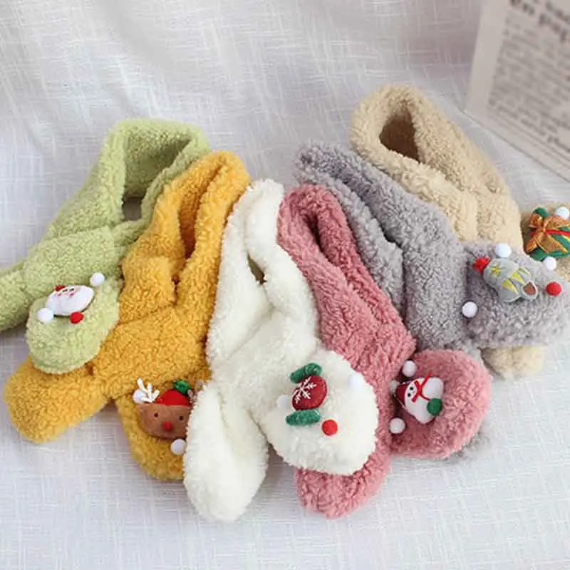 Lamb Wool Cartoon Winter Baby Scarf Cute Christmas Plush Scarves for Kids Boys Girls Solid Children Warm Neckerchief
Lamb Wool Cartoon Winter Baby Scarf Cute Christmas Plush Scarves for Kids Boys Girls Solid Children Warm Neckerchief