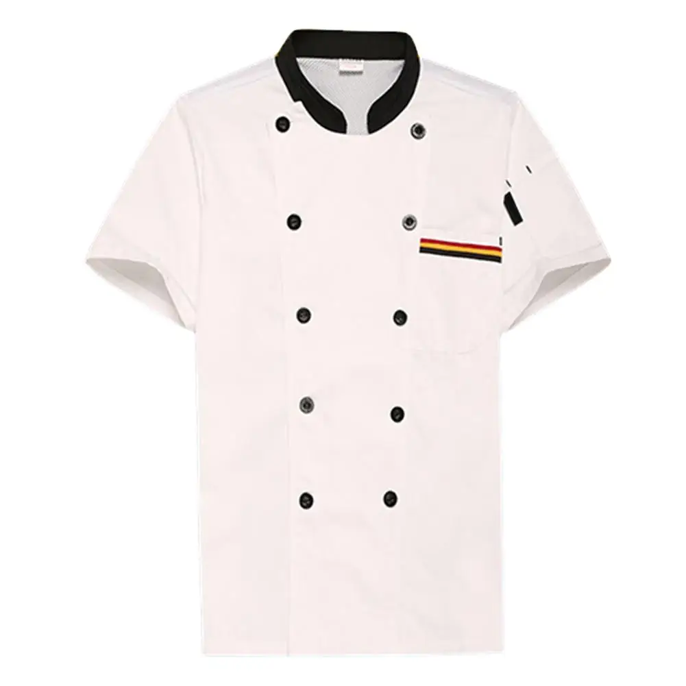 Stylish Short Sleeve Chef Jacket Double Collar Hygienic Moisture Absorbent Breathable Fabric M 3XL Sizes Available
Stylish Short Sleeve Chef Jacket Double Collar Hygienic Moisture Absorbent Breathable Fabric M 3XL Sizes Available